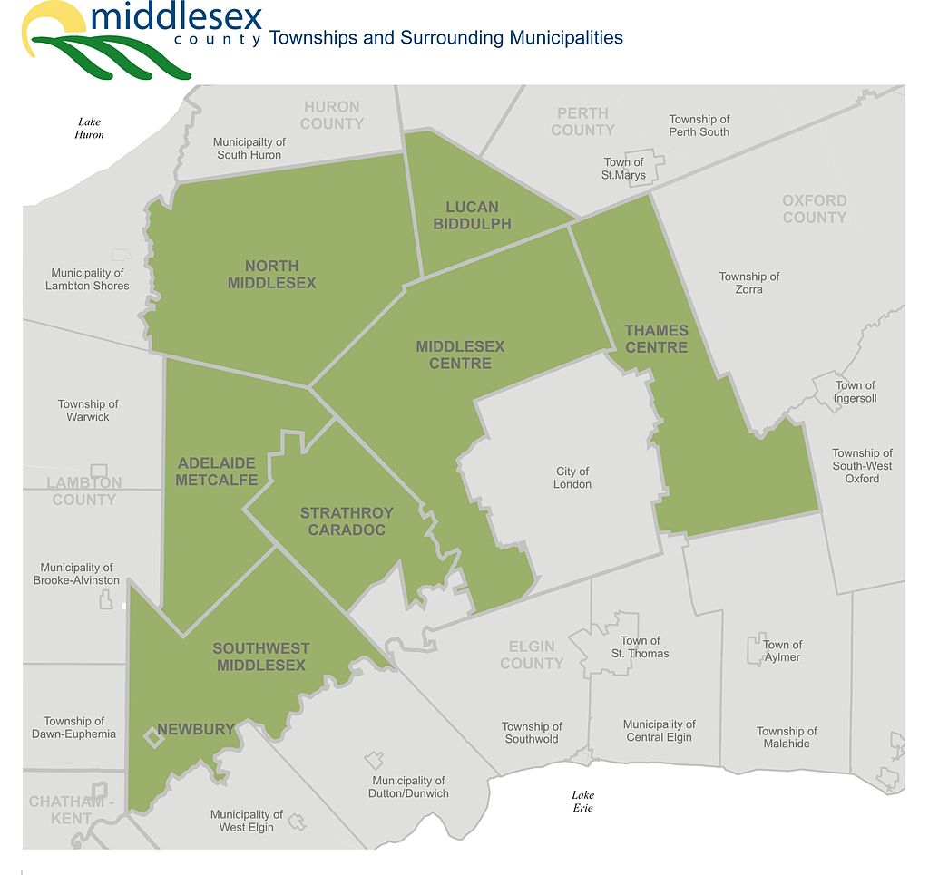 Map of Middlesex County