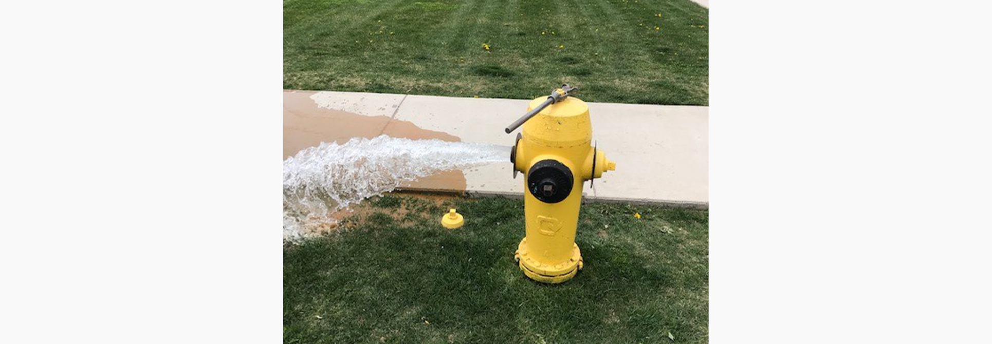 Flushing out a fire hydrant