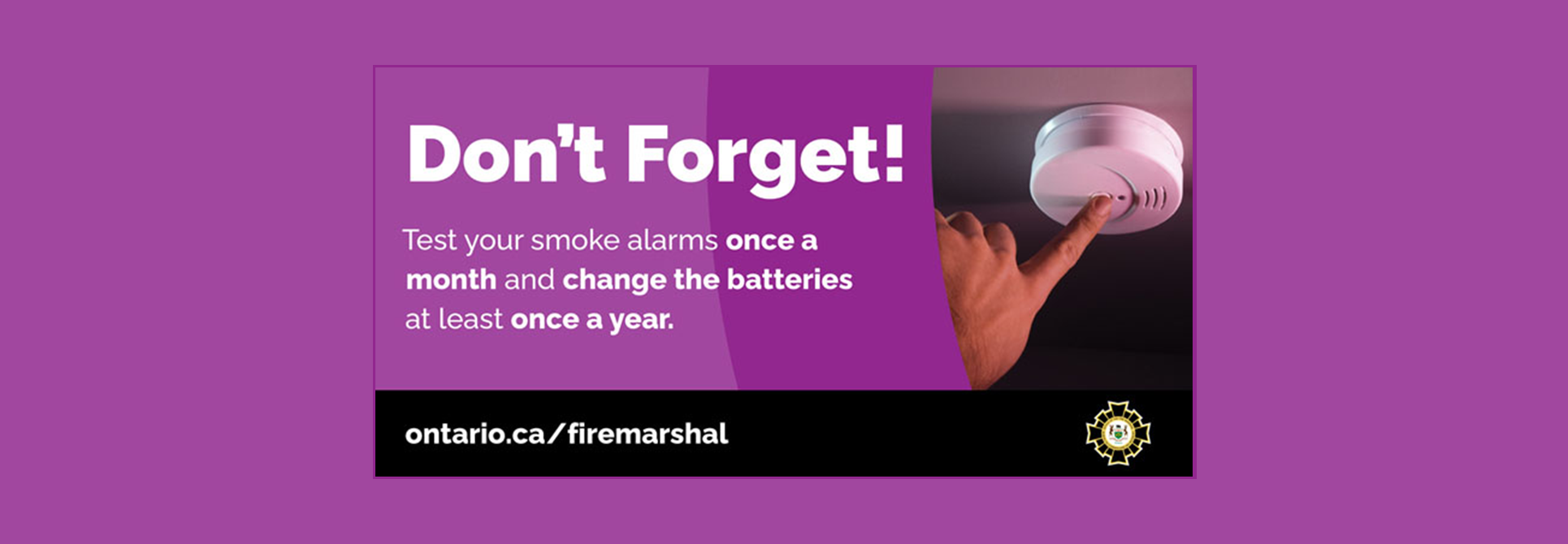 Test your Smoke Alarms