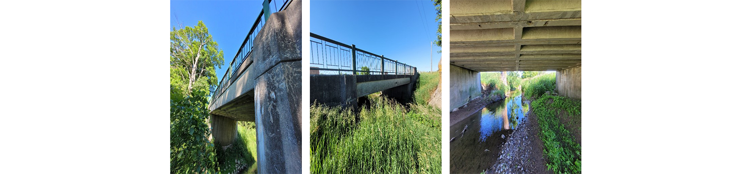 Images of older bridges on rural roads in Middlesex Centre