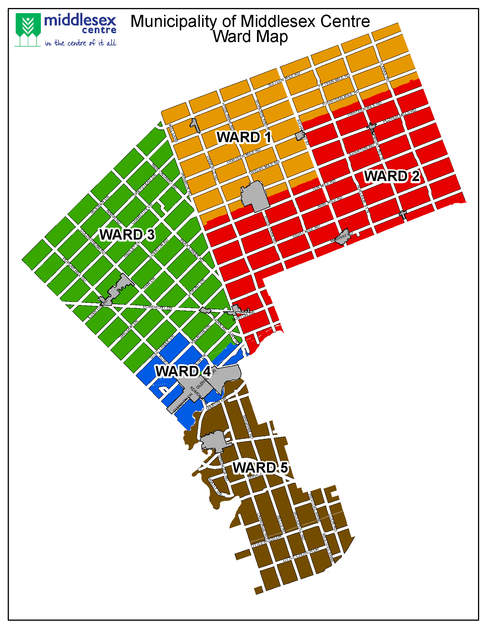 Middlesex Centre Ward Map 