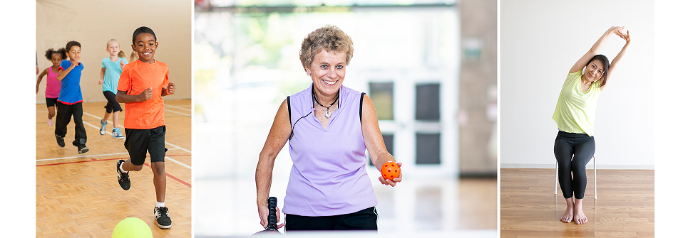 Recreation - kids soccer, pickleball, chair yoga