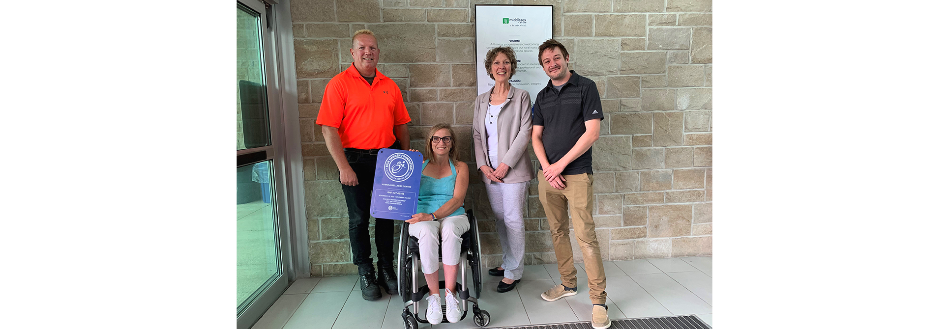 Municipal Staff and Mayor receive Rick Hansen Certification Plaque
