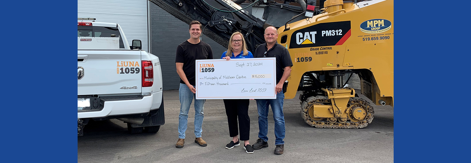 Middlesex Paving and LiUNA 1059 Donation to Middlesex Centre