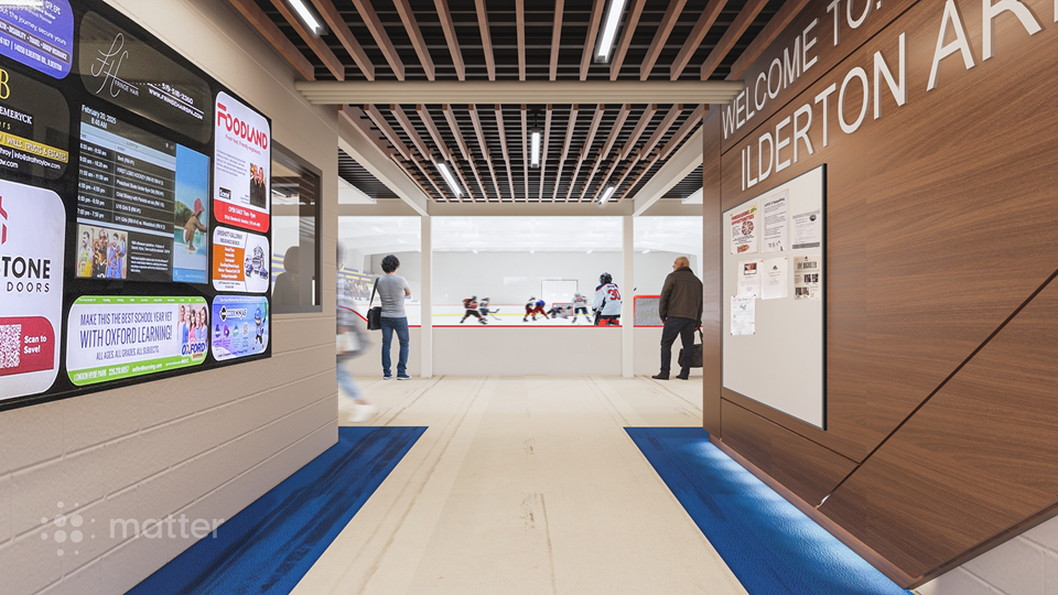 Render - Ilderton Arena Interior Entrance