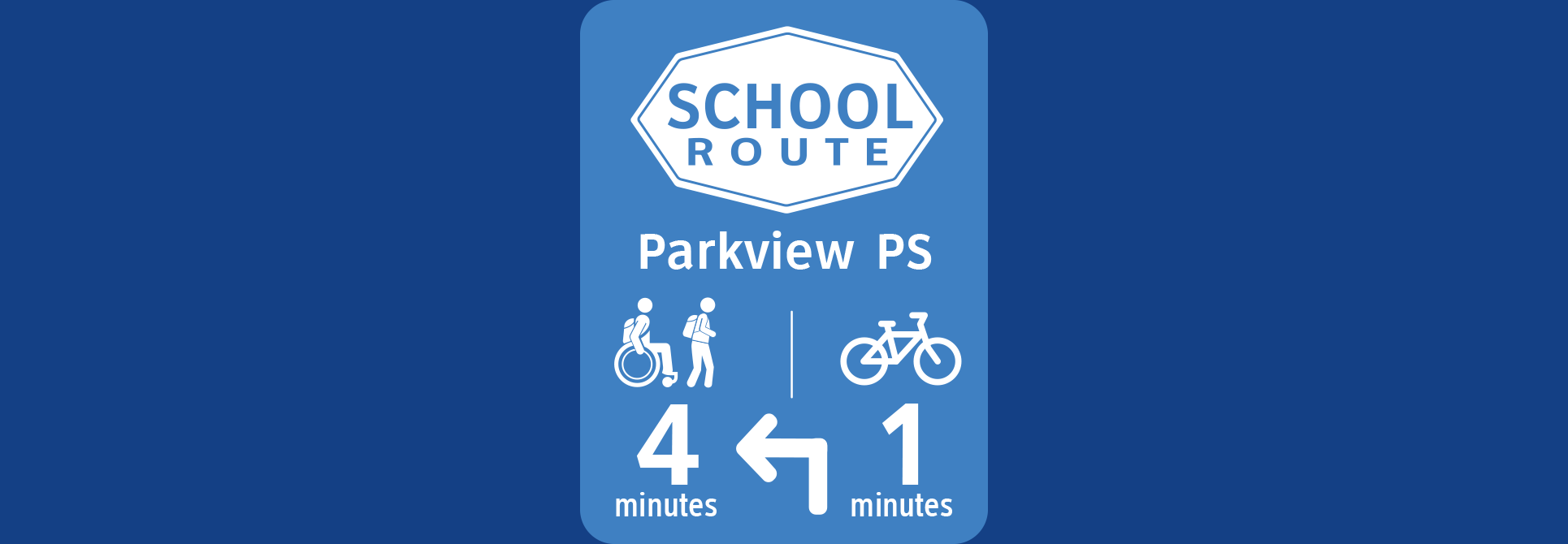 Parkview Public School Active Routes Signage