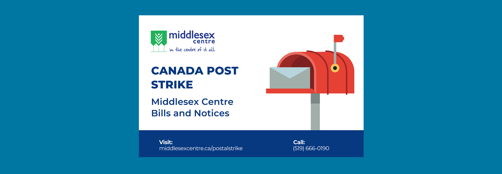 Canada Post Strike with Mail Box