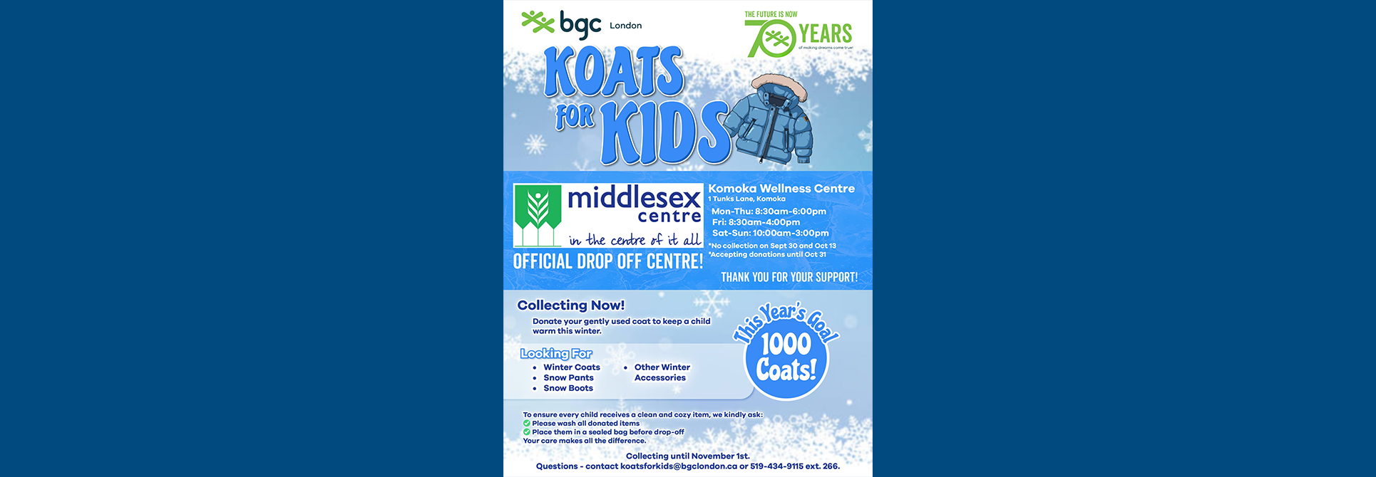 Koats for Kids Poster