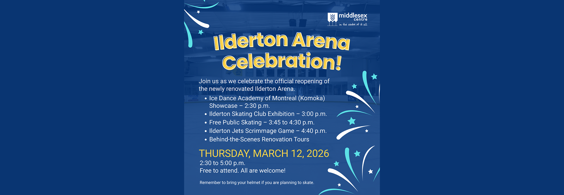 Ilderton Arena Grand Re-Opening March 12 2026
