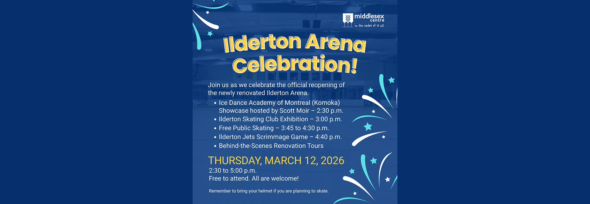 Ilderton Arena Grand Re-Opening March 12 2026