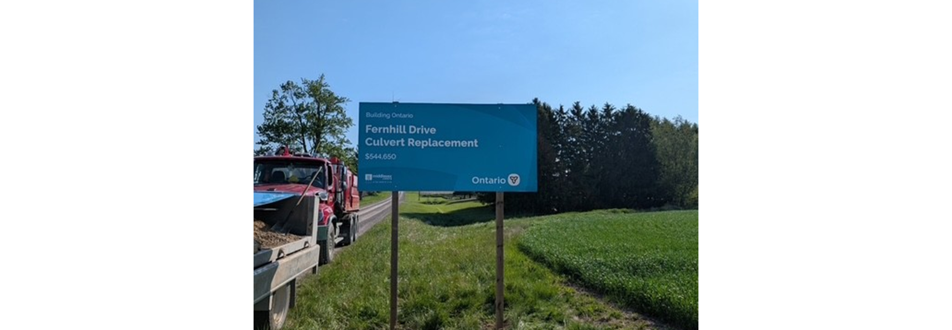 Road Sign - Fernhill Culvert Replacement