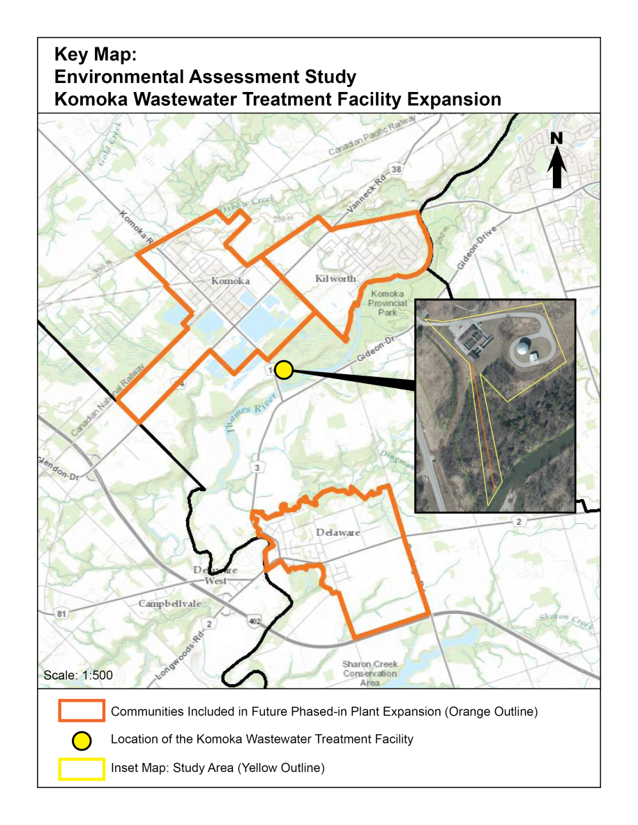 Study Area Map Komoka WWTF EA