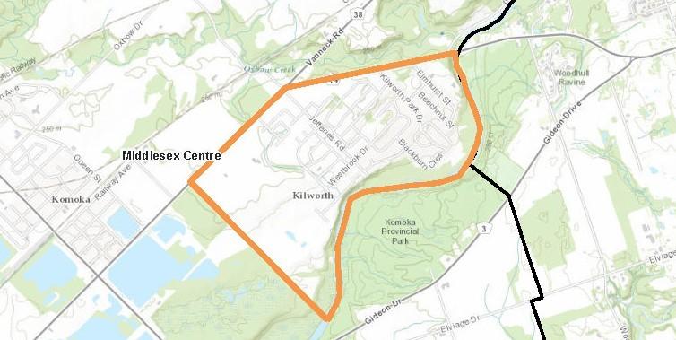 Map Kilworth Water Shut off