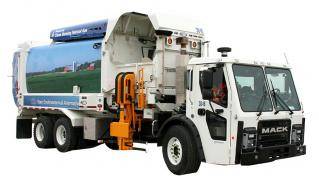 Picture of Blue water recycling association garbage truck