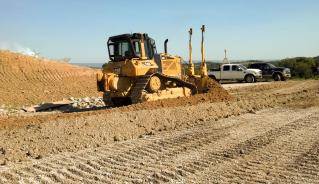 Picture of heavy machinery grading