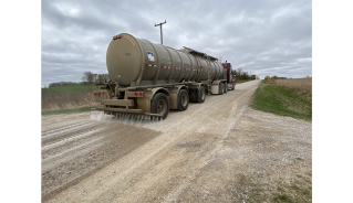 dust control on gravel road