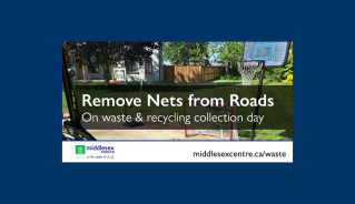 Remove nets from road on waste collection day