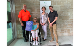 Municipal Staff and Mayor receive Rick Hansen Certification Plaque