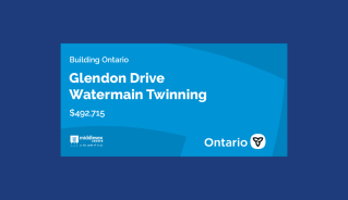 Sign for Glendon Watermain Twinning Project 2025