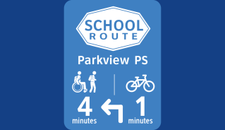 Parkview Public School Active Routes Signage