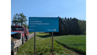 Road Sign - Fernhill Culvert Replacement