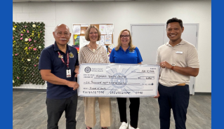 Donation Cheque from Optimists of Komoka-Kilworth