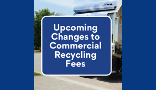 A recycling truck