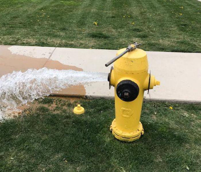 Flushing out a fire hydrant