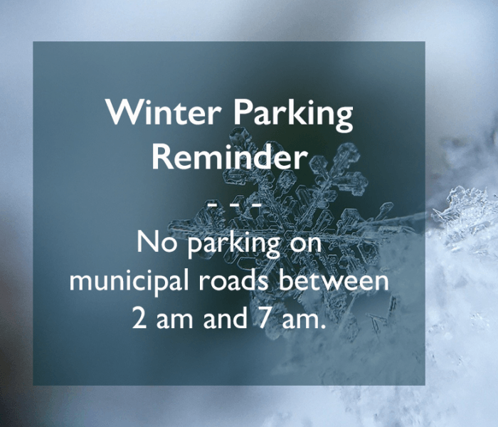 Snowflake with Winter Parking Times