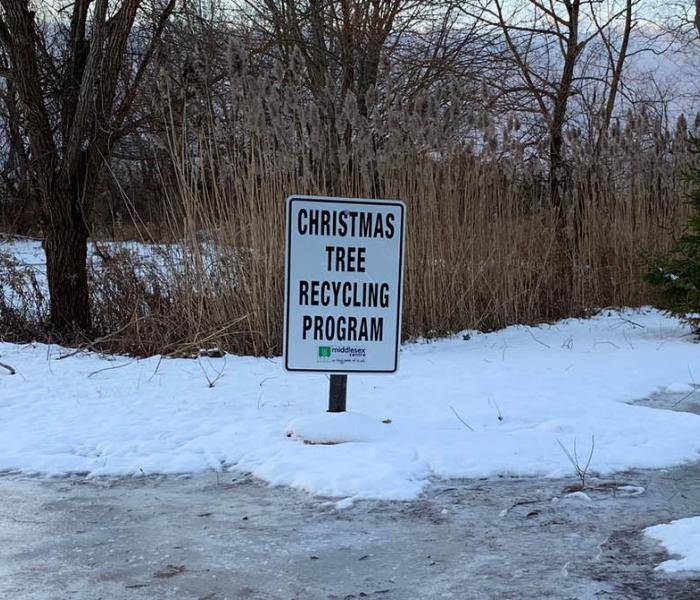 Christmas Tree Recycling Sign