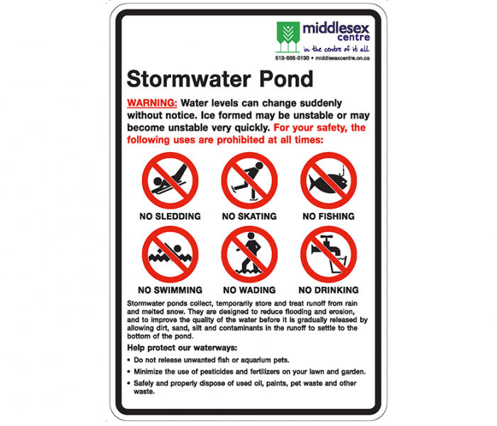 Stormwater Management Pond Signage