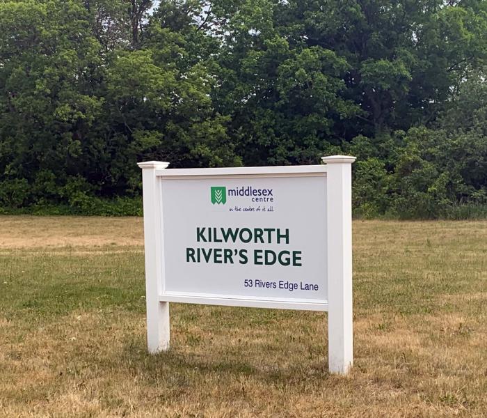 Kilworth River's Edge Park Sign