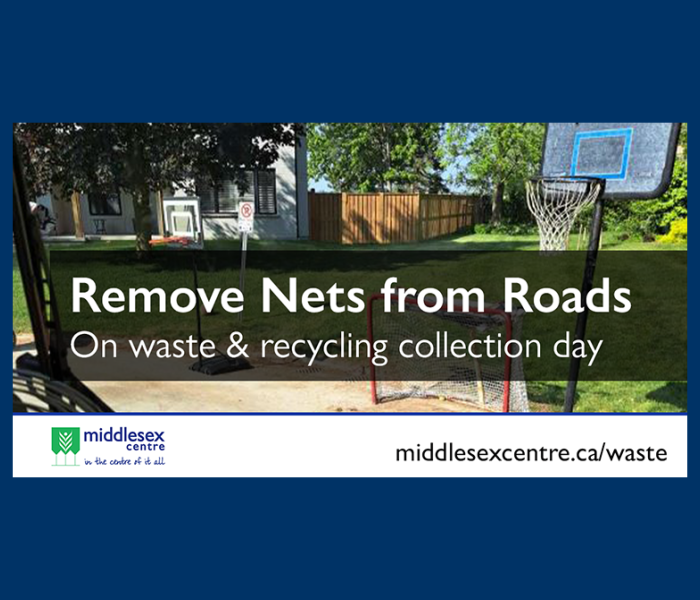 Remove nets from road on waste collection day