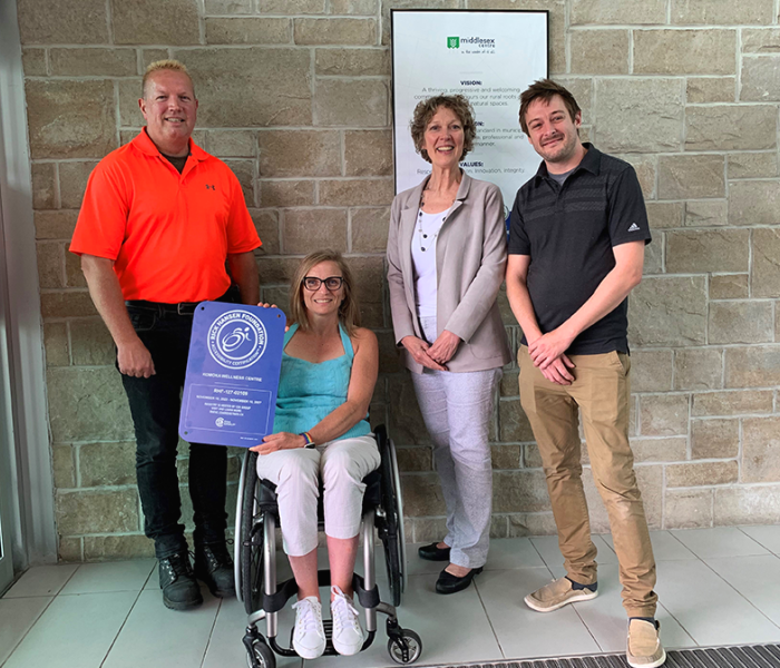 Municipal Staff and Mayor receive Rick Hansen Certification Plaque