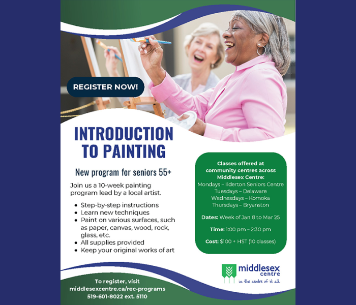 Poster Winter 2024 Introduction to Painting Course