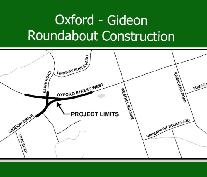 Oxford Gideon Roundabout Construction Map