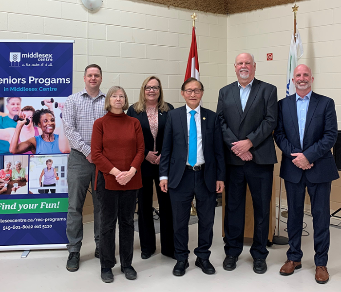 Middlesex Centre staff and councillors with Minister Cho