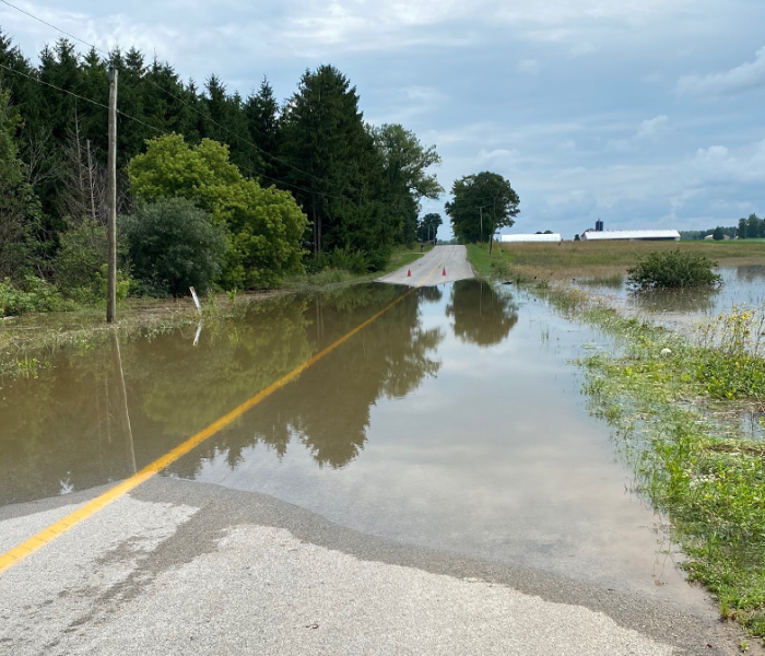 Flooding July 2024 on 9 Mile Road