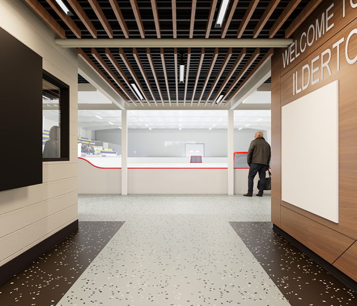 Render - Ilderton Arena Interior Entrance