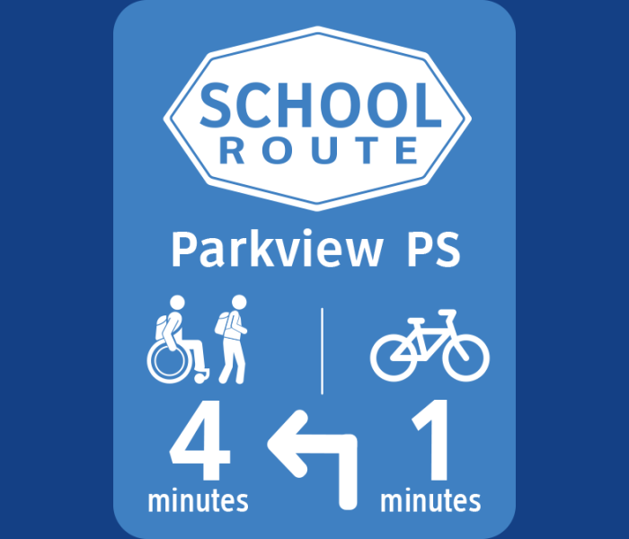 Parkview Public School Active Routes Signage