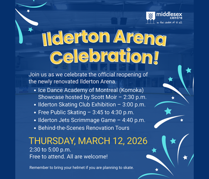 Ilderton Arena Grand Re-Opening March 12 2026
