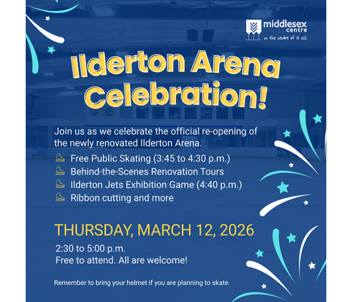 Ilderton Arena Grand Re-Opening March 12 2026
