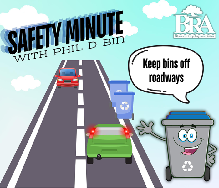 Image showing waste bins placed off the road