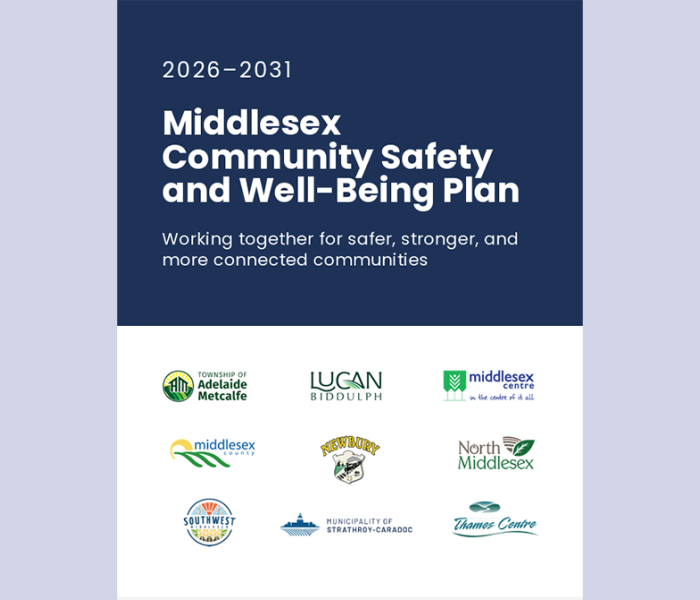 Title page for the Community Safety and Well-Being Plan